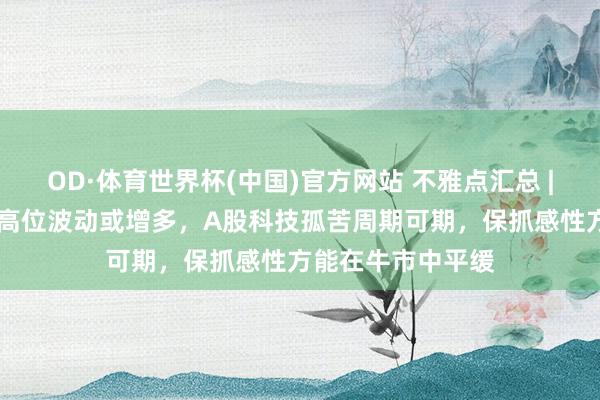 OD·体育世界杯(中国)官方网站 不雅点汇总 | 陈果：好意思股高位波动或增多，A股科技孤苦周期可期，保抓感性方能在牛市中平缓