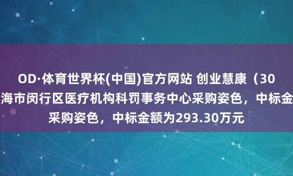 OD·体育世界杯(中国)官方网站 创业慧康（300451）：中标上海市闵行区医疗机构科罚事务中心采购姿色，中标金额为293.30万元