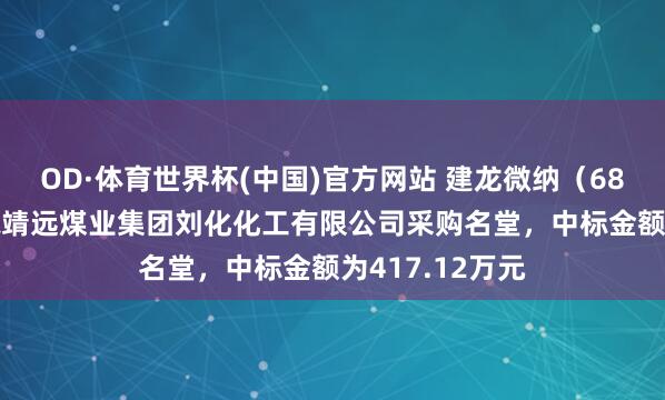 OD·体育世界杯(中国)官方网站 建龙微纳（688357）：中标靖远煤业集团刘化化工有限公司采购名堂，中标金额为417.12万元
