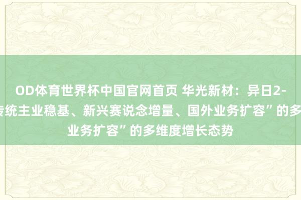OD体育世界杯中国官网首页 华光新材：异日2-3年将酿成“传统主业稳基、新兴赛说念增量、国外业务扩容”的多维度增长态势