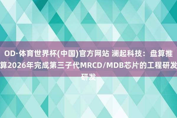 OD·体育世界杯(中国)官方网站 澜起科技：盘算推算2026年完成第三子代MRCD/MDB芯片的工程研发