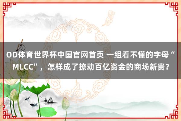 OD体育世界杯中国官网首页 一组看不懂的字母“MLCC”，怎样成了撩动百亿资金的商场新贵？