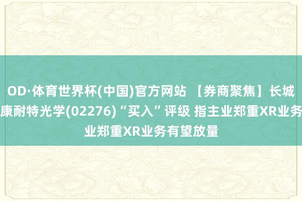 OD·体育世界杯(中国)官方网站 【券商聚焦】长城证券首予康耐特光学(02276)“买入”评级 指主业郑重XR业务有望放量