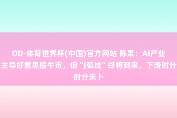 OD·体育世界杯(中国)官方网站 陈果：AI产业变革主导好意思股牛市，但“J弧线”终将到来，下滑时分未卜