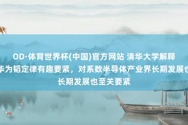 OD·体育世界杯(中国)官方网站 清华大学解释吴华强称华为韬定律有趣要紧，对系数半导体产业界长期发展也至关要紧