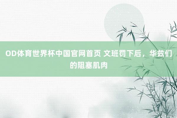 OD体育世界杯中国官网首页 文班罚下后，华兹们的阻塞肌肉