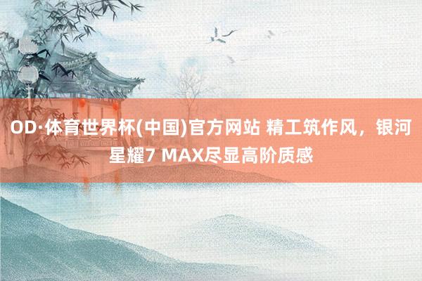 OD·体育世界杯(中国)官方网站 精工筑作风，银河星耀7 MAX尽显高阶质感
