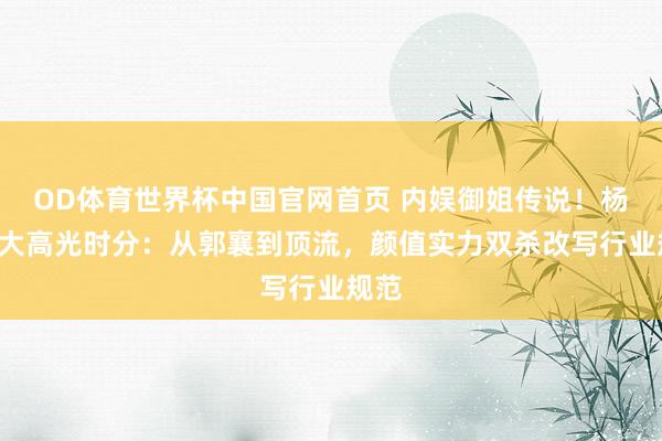 OD体育世界杯中国官网首页 内娱御姐传说！杨幂6大高光时分：从郭襄到顶流，颜值实力双杀改写行业规范