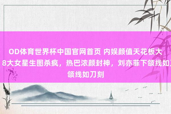 OD体育世界杯中国官网首页 内娱颜值天花板大赏！8大女星生图杀疯，热巴浓颜封神，刘亦菲下颌线如刀刻
