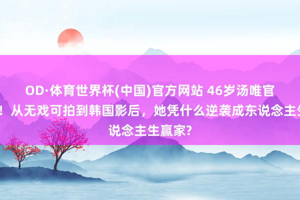 OD·体育世界杯(中国)官方网站 46岁汤唯官宣二胎！从无戏可拍到韩国影后，她凭什么逆袭成东说念主生赢家?