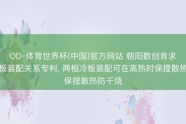 OD·体育世界杯(中国)官方网站 朝阳数创肯求两相冷板装配关系专利， 两相冷板装配可在高热时保捏散热防干烧
