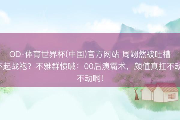 OD·体育世界杯(中国)官方网站 周翊然被吐槽撑不起战袍？不雅群愤喊：00后演霸术，颜值真扛不动啊！