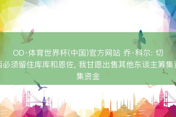 OD·体育世界杯(中国)官方网站 乔·科尔: 切尔西必须留住库库和恩佐， 我甘愿出售其他东谈主筹集资金