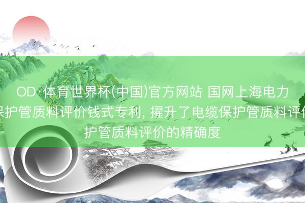 OD·体育世界杯(中国)官方网站 国网上海电力苦求电缆保护管质料评价钱式专利， 擢升了电缆保护管质料评价的精确度